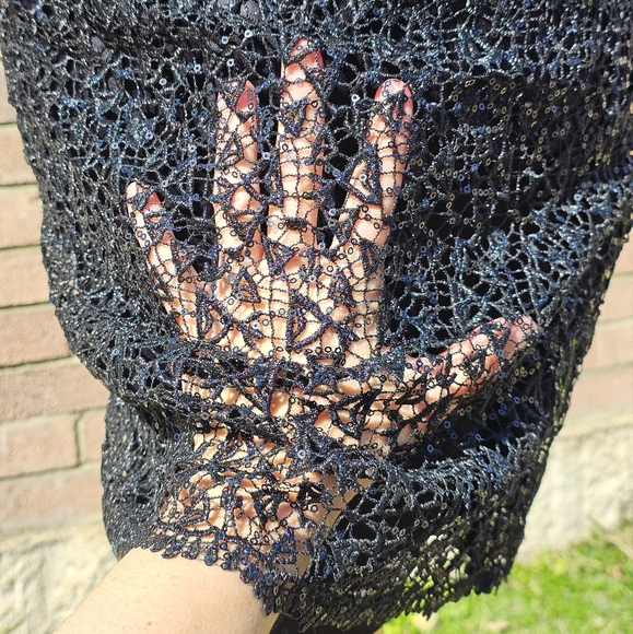 2pc. Kay Unger sexy little black dress - Picture 6 of 8